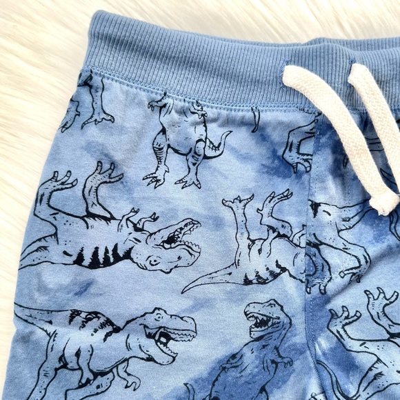 New Blue Dino / T. Rex Printed Jersey Shorts - Picture 2 of 3